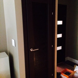 Modern Louver Door in Wenge Finish - Interior Doors