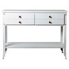 Parkins 2-Drawer Console Sofa Table, Antiqued White