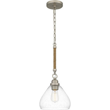 1 Light Mini Pendant In Transitional Style-19.5 Inches Tall and 9 Inches Wide