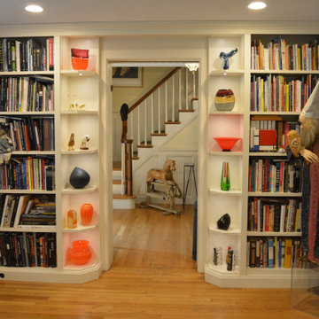 Lighted display shelving is perfect for this Art Glass