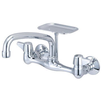 Central Brass Two Handle Wallmount Kitchen Faucet