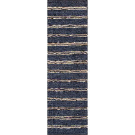 Novogratz Montauk Lighthouse Mtk-1 Rug, Navy, 2'3"x10'0"
