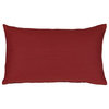 Pillow Decor - Tuscany Linen Red 17 Throw Pillow, 12x20