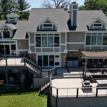 TimberTech Slate Gray Deck with cable rails in McHenry, IL