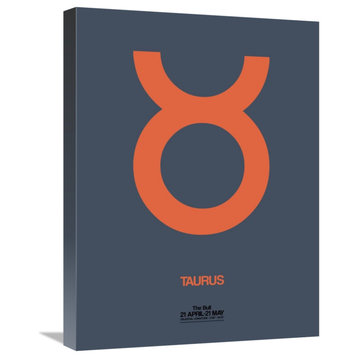 "Taurus Zodiac Sign Orange" Fine Art Print