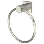 Pioneer Industries - Mod Towel Ring, Brushed Nickel - Towel Ring Concealed Screw Installation Mounting Hardware