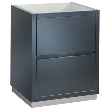 Valencia Free Standing Modern Bathroom Cabinet, Dark Slate Gray, 24"