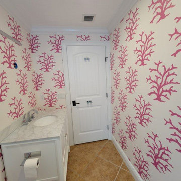 Bathroom wallpaper installation Seattle, WA