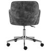 Sunny Pro Office Chair, Gray Velvet With Chrome Base