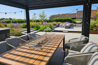 Inspiration for a contemporary terrace in Cheshire.