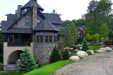 Example of an exterior home design in Other