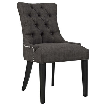 Regent Fabric Dining Chair, Brown