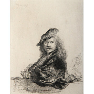 Rembrandt van Rijn "Rembrandt Appuye, B21" Heliogravure