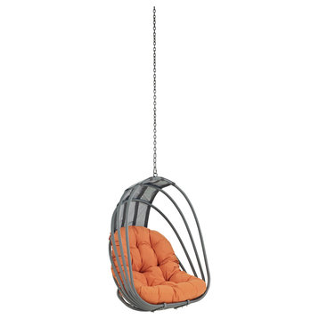 Whisk Outdoor Aluminum Swing Chair Without Stand, Orange