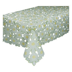Xia Home Fashions - Dainty Flowers 70"x70" Tablecloth - Tablecloths