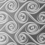 SpectraMetal - Twister Stainless Steel Kitchen Backsplash, 30"x48" - Brushed background pattern with Moroccan pattern - 30" H x 48" W.