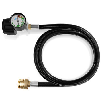 5 Feet Propane Hose Adapter with Propane Tank Gauge for QCC1/Type1 Tank