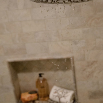 Master Bathroom Blue Flower