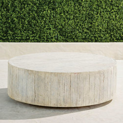 Barrel Wood Coffee Table - Outdoor Coffee Tables
