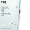 VIGO Pirouette Frameless Shower Door, 42", Chrome