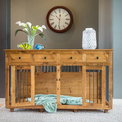 Large Double Kennel with Drawers - Dog Kennels And Crates