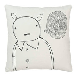 k studio - Strange Portrait Series, Animal Man Pillow - Decorative Pillows