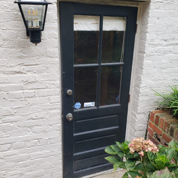 Homeowner's Door Upgrade using Andersen & Emtek (Before)