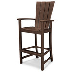 Polywood - Polywood Quattro Adirondack Bar Chair, Mahogany - With curved arms and a contoured seat and back for comfort, the Quattro Adirondack Bar Chair is ideal for outdoor dining and entertaining. Constructed of durable POLYWOOD lumber available in a variety of attractive, fade-resistant colors, this all-weather bar chair will never require painting, staining, or waterproofing.