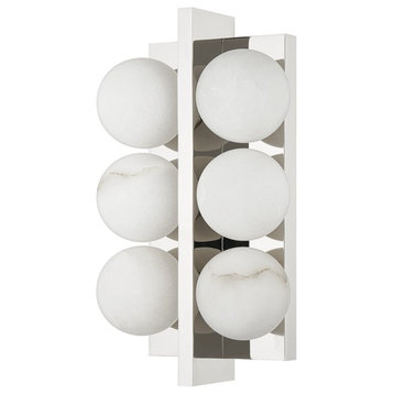 Emille 6-Light Wall Sconce, Polished Nickel