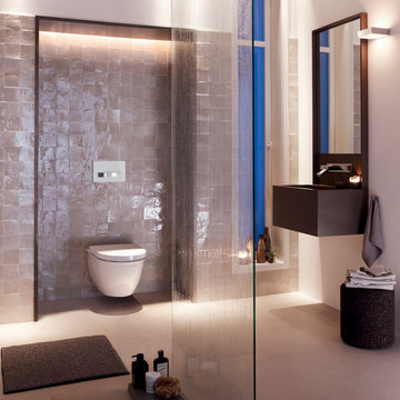 Earth Tone Master Bathroom