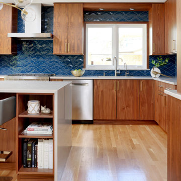 Mid-Century Modern Kitchen Pops with Personality