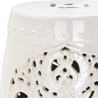 Flora Garden Stool in Cream