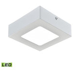 Elk Home - Elk Home FML6125-AC-30 Warwick, 5" 8W 1 LED Square Flush - Warwick Family Collection Flush Mount.  EssentialWarwick 5 Inch 8W 1  Matte White White Gl *UL Approved: YES Energy Star Qualified: n/a ADA Certified: n/a  *Number of Lights: 1-*Wattage:8w LED bulb(s) *Bulb Included:Yes *Bulb Type:LED *Finish Type:Matte White