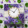 Vintage-Style Victorian Violets Wall Clock