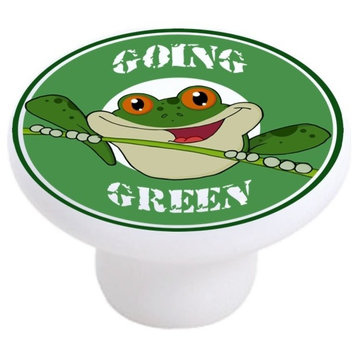 Going Green Ceramic Cabinet Drawer Knob