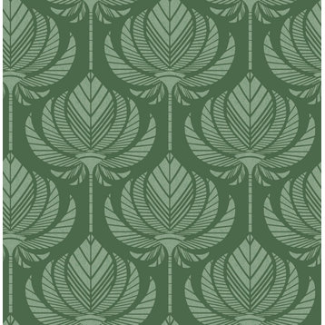 Palmier Green Lotus Fan Wallpaper Bolt