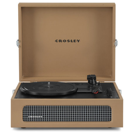Voyager Bluetooth Vinyl Record Player, Tan