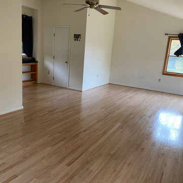 Beltsville Red Oak Hardwood Flooring Installation & Refinish Hardwood Bay Window