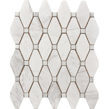 Large Rhombus  12”x12” Marble Mosaic