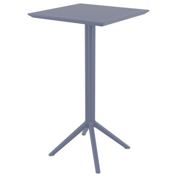 Sky Square Folding Bar Table 24 inch Dark Gray