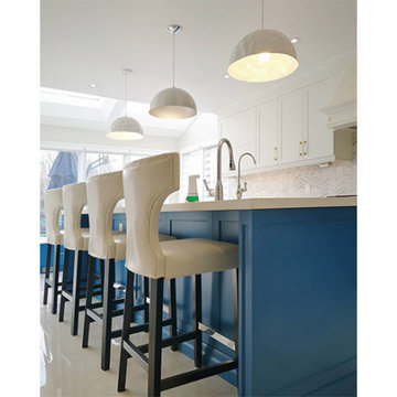 Stylish kitchen island breakfast bar for quick meals or entertainments