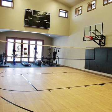 SnapSports® Indoor Home Court Build - Before and After Photo