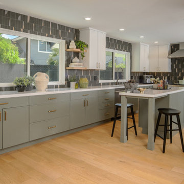 A Soft Sage & Graphite Kitchen
