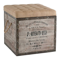 Storage Cube in Brown with Rope Handles - Storage Bins And Boxes