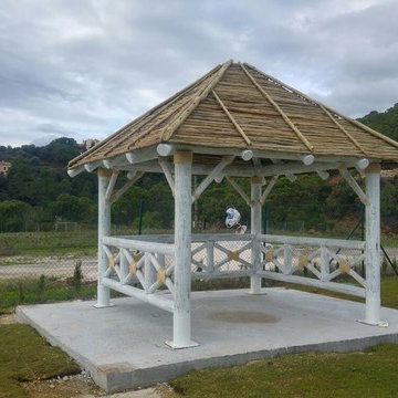 Timber Pergola with Eucalyptus Laths