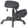 Executive Black Ergonomically Designed Knee Chair with Memory Foam