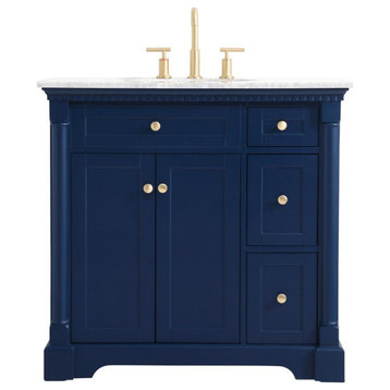 Cameron 36" Single Bathroom Vanity, Blue