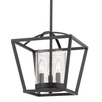 Mini Chandelier Steel in Modern style - 15 Inches high by 11.75 Inches