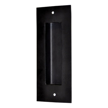 MATT BLACK Rectangular Recessed Flush Fit Cabinet Pull Inset Sliding Door Handle 