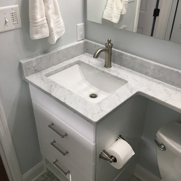 Tiny Master Bath Packed With Tons Of Storage